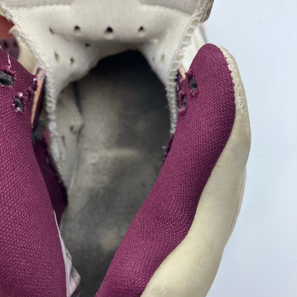 Jordan‎ Dub Zero Spizike Sneakers White Burgundy Gold 40 Acres Brooklyn Youth 5Y - Picture 9 of 11